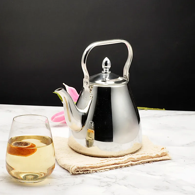 Sanqia High Quality Simple Style Stainless Steel Lift Pot Metal Teapot