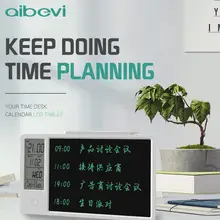 Aibevi 10 pouces horloge calendrier LCD écriture tablette électronique numérique graphique dessin météo Pad température humidité affichage