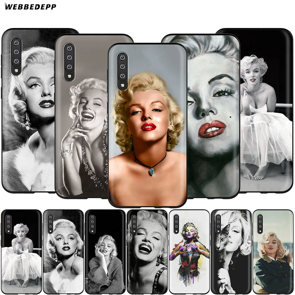 

Webbedepp Marilyn Monroe Case for Samsung Galaxy S7 S8 S9 S10 Plus Edge Note 10 8 9 A10 A20 A30 A40 A50 A60 A70