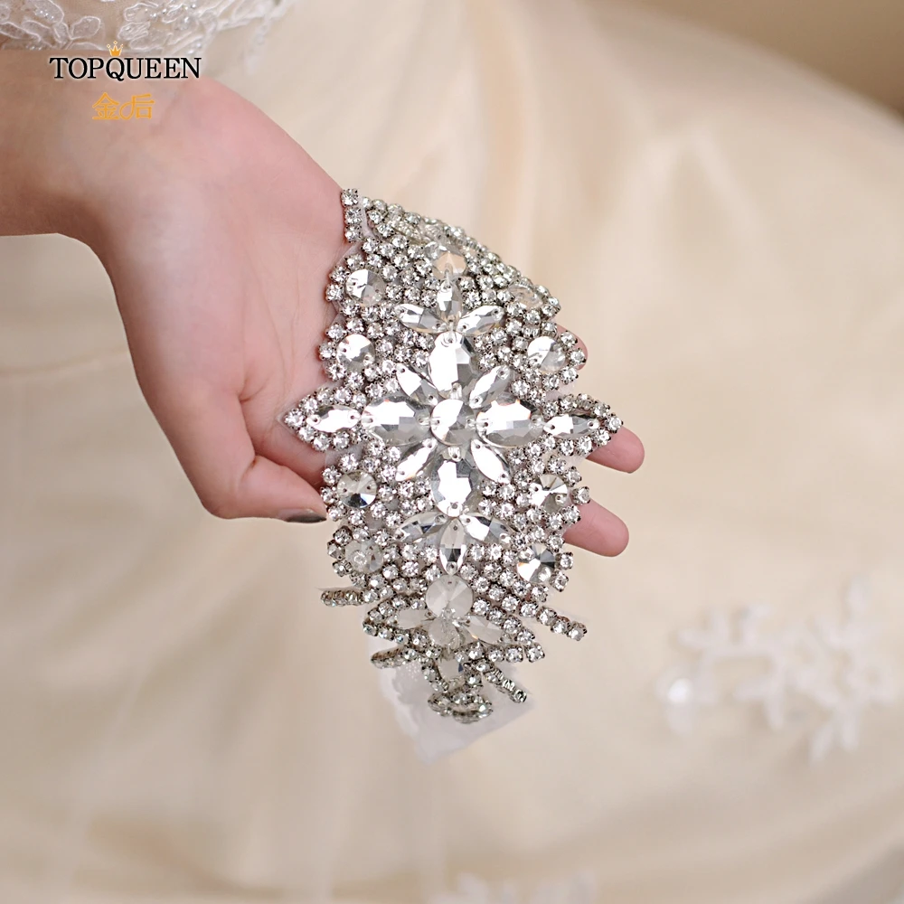 Soft Sexy Wedding Bridal Garters Belts Women Girl Diamond Lace Elastic Leg Ring Party Evening Home Cosplay TOPQUEEN THS01