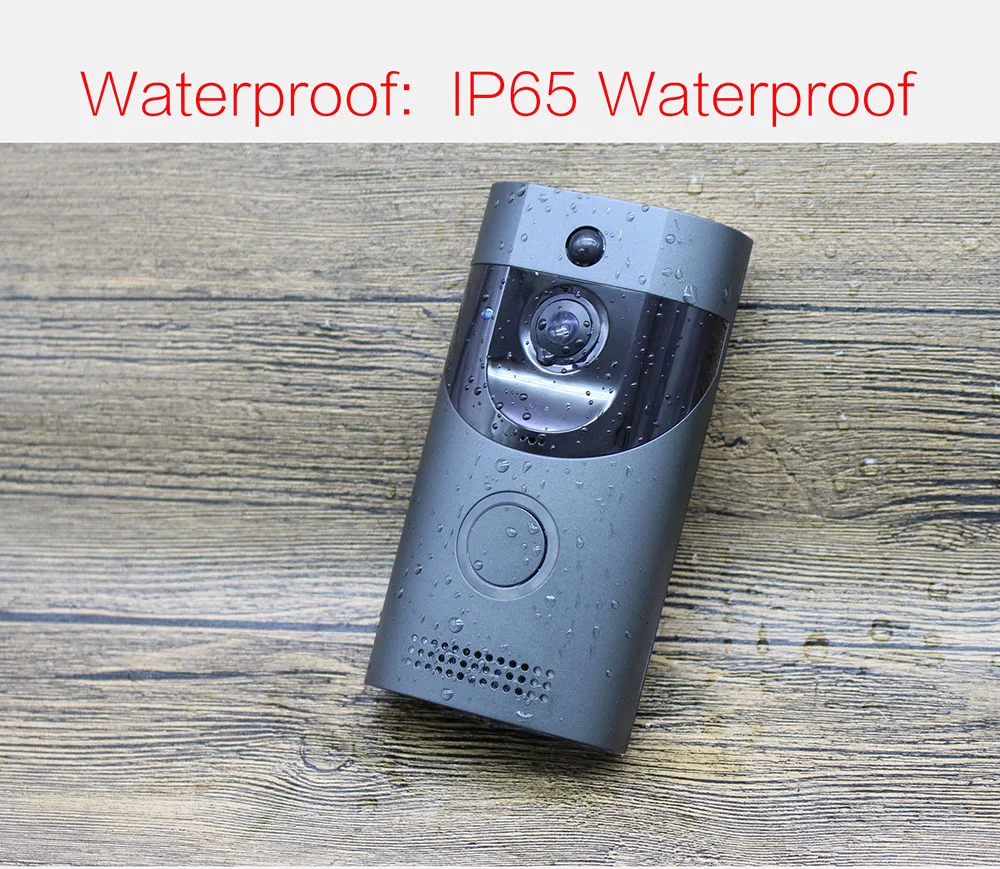 Wifi, дверной звонок, IP65, водонепроницаемый, видео, дверной звонок, 720 P, беспроводной домофон, пихта, сигнализация, ИК, ночное видение, IP камера, ПИР, обнаружение