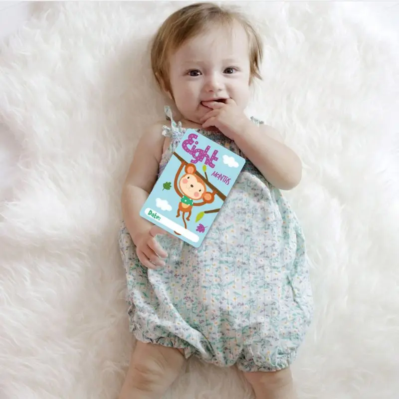 

12 Sheet Milestone Photo Sharing Cards Gift Baby Age Cards Newborn Photo Props 2020 Hot Sale