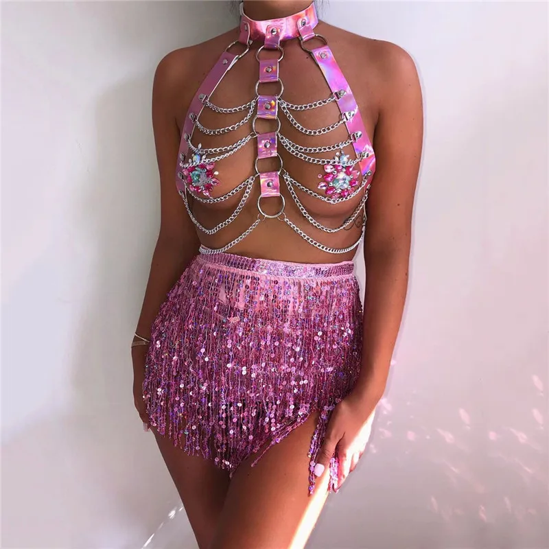 Женский комплект из 2 предметов Rave Festival летние готические костюмы с