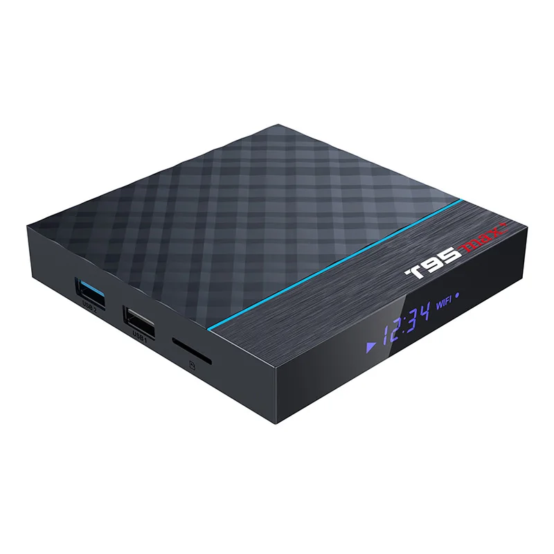 T95 Max Plus Android tv Box Amlogic S905X3 4 Гб ОЗУ 64 Гб ПЗУ 5G wifi bluetooth 4,0 Android 9,0 4K 8K H.265 телеприставка медиаплеер