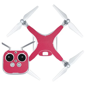 

Carbon Fiber Red Style Vinyl Skin Sticker for DJI Phantom 4 Drone And Remote Controller 0092