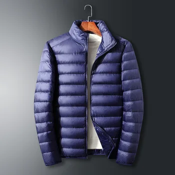 

New Style Winter Fashion Stand Collar Jacket Men's Lightweight down Jacket Short Trendy and Casual White Duck down Coat