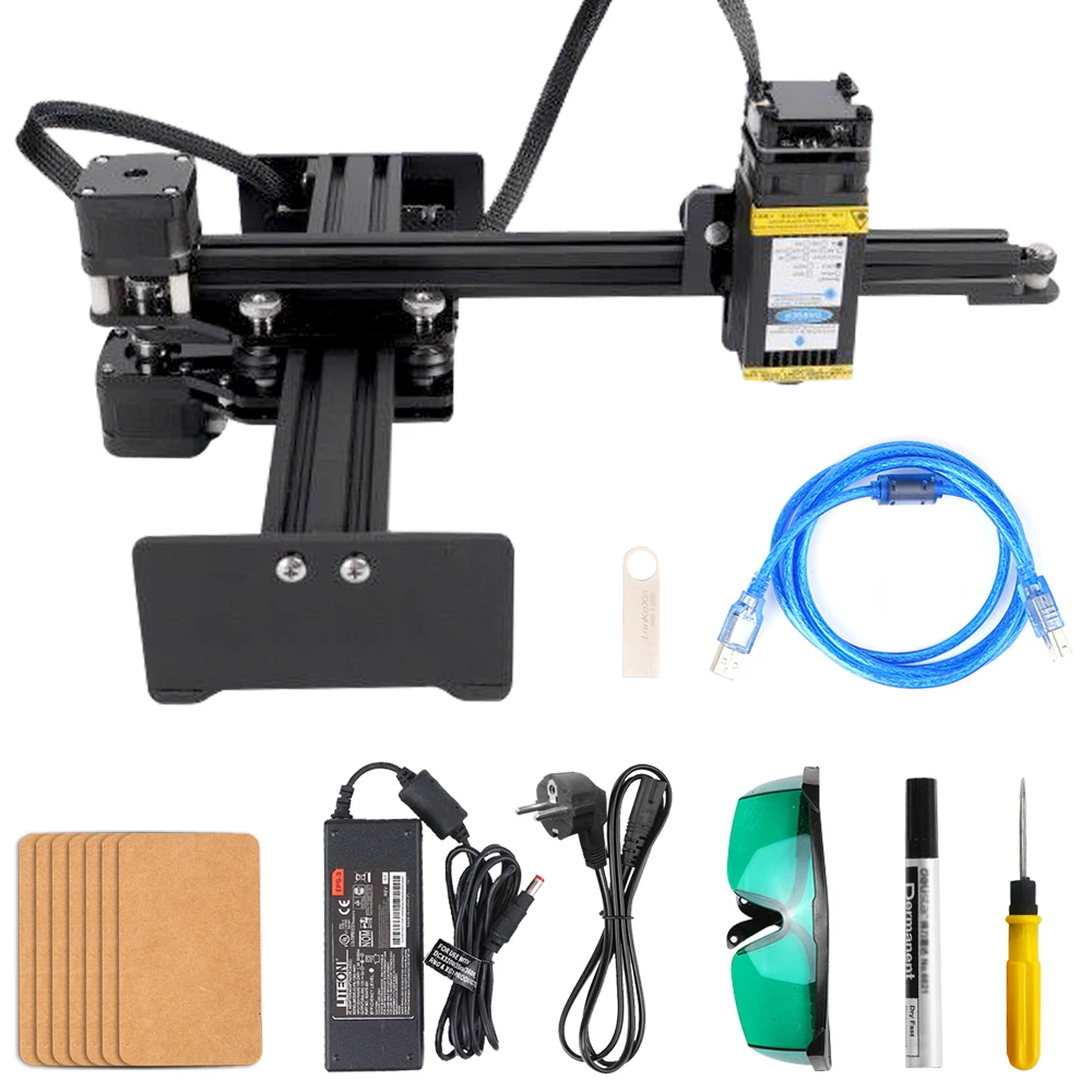 

Hot New 10W 110-240V Desktop Single Arm CNC Laser Engraver Portable DIY Engraving Carving Machine Mini Carver Laser Engraving Ma