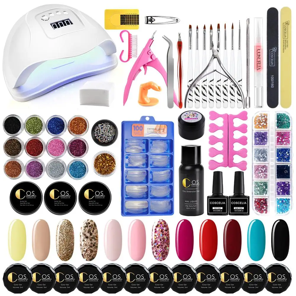 Nail Polish Set 54W LED Nail Polish Lamp 12 Packs UV Gel Nail Polish