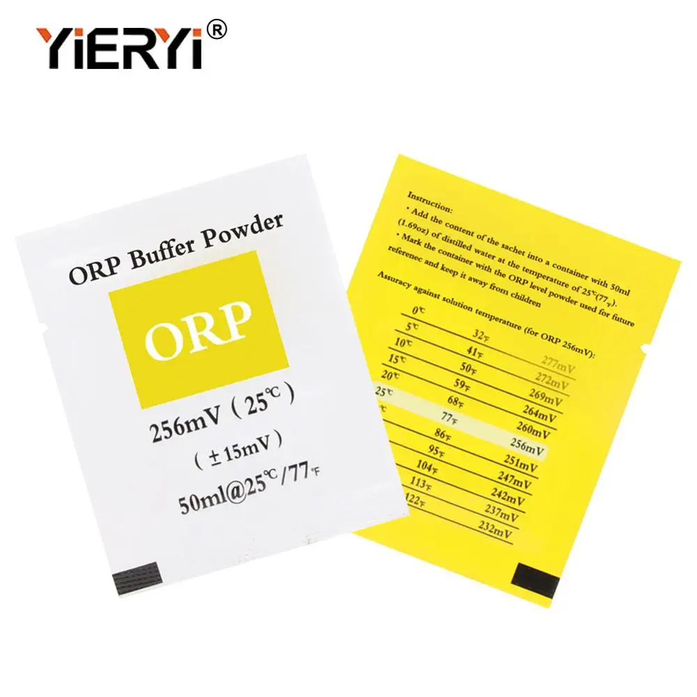Yieryi 1/5/10/30 Pcs ORP Calibration Buffer powder ORP tester correction solution powder 256mv Standard 5