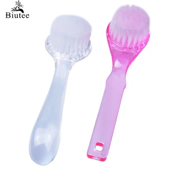 

1 Pcs Plastic Nail Dust Clean Cleaning Brush Pedicure Round Head Cleaning Brush Nail Accesories Tools