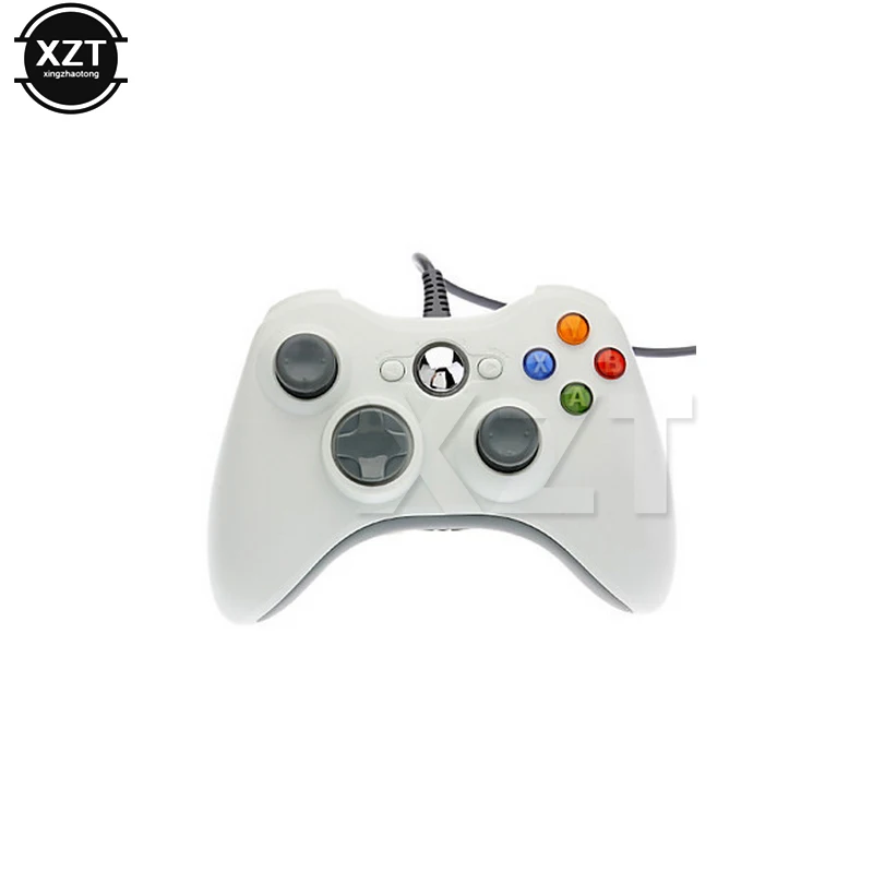 Белый Геймпад для Xbox 360 USB проводной геймпад джойстик управления ПК для microsoft Xbox 360 Windows 7/8/10 геймпад для компьютера - Цвет: Белый