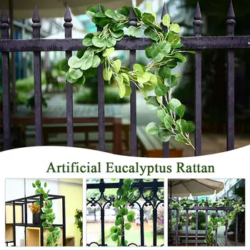 

2019 Simulated Eucalyptus Photo Props Creative Greenery Festive 2M Fashion Artificial Plant Home Decor Ornament