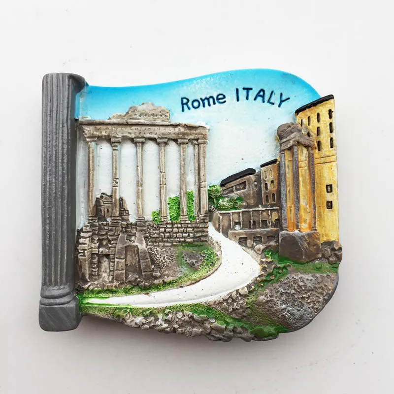 QIQIPP Italy&amp#39s capital Rome scenic spots historical sites tourism commemorative gifts crafts magnetic refrigerator stickers | Дом и сад