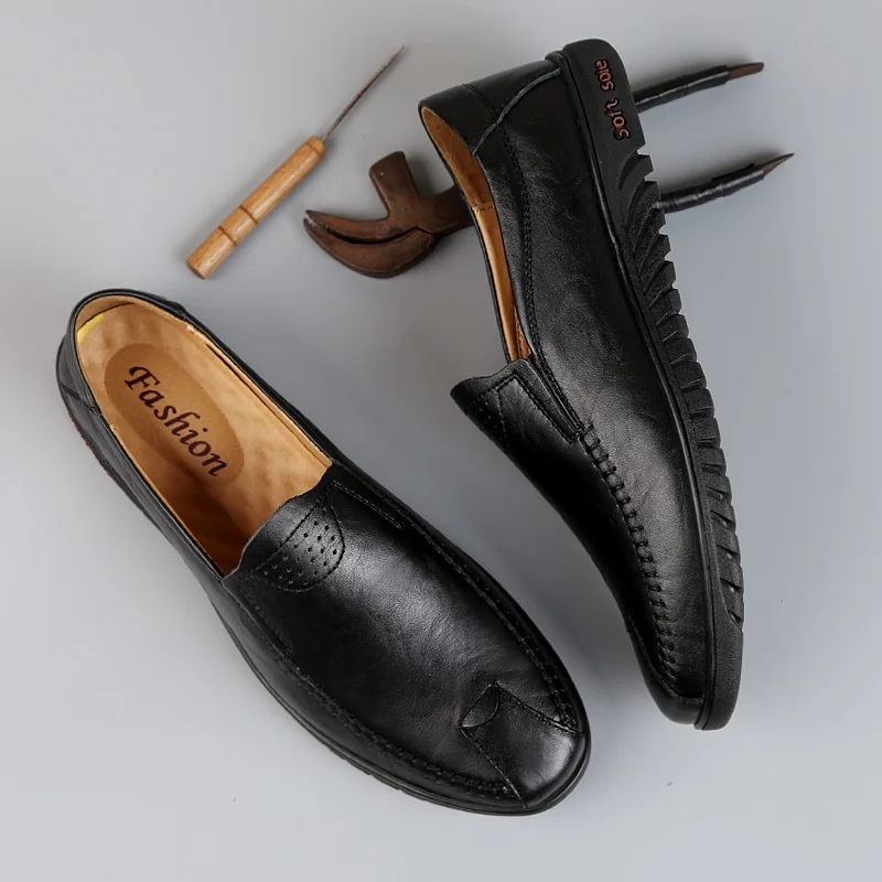 Мужские модельные туфли открытый Бизнес Формальные Оригинальные кожаные Для мужчин туфли, дышащие Лоферы слипоны; мягкая обувь для вождения Для мужчин обувь a4