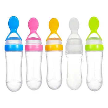 

Baby Rice Paste Bottle Baby Silicone Milk Bottle Feeding Spoon For Baby Silicone Squeeze Rice Paste Bottle Baby Feeding Tools