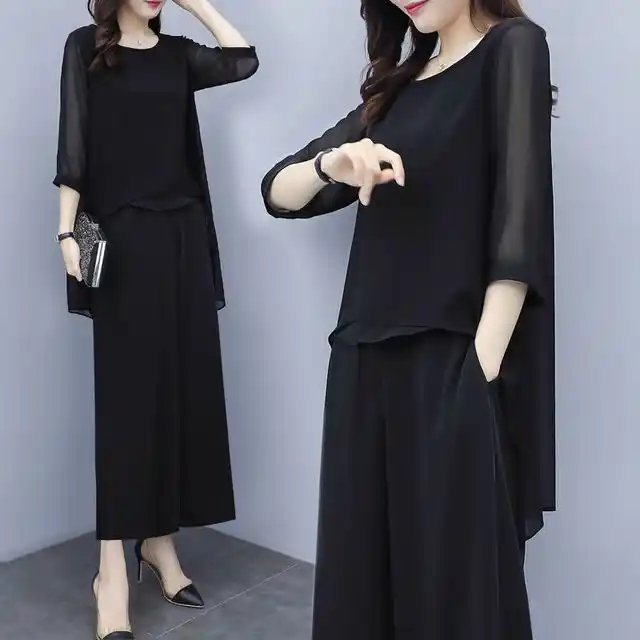 loose 3 pieces mother of the bride pantsuits