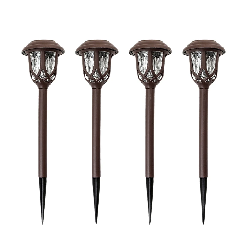 

Promotion! 4Pcs Outdoor Solar Pathway Lights Solar Coffee Lawn Light Super Bright High Lumen LED Garden Lights for Lawn Patio Ya