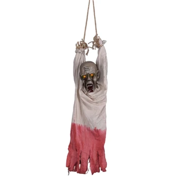 

Halloween Decor Hanging Horror Props Devil Electric Ghost Doll Scary Eyes Glowing py Prop Halloween Decoration-White