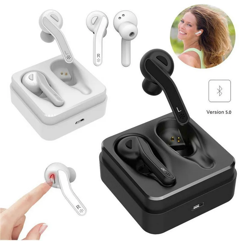 

T88 TWS 3D Stereo Wireless Bluetooth Earphone Waterproof Touch Control Earbuds Hifi Bluetooth Headset With Charger Box