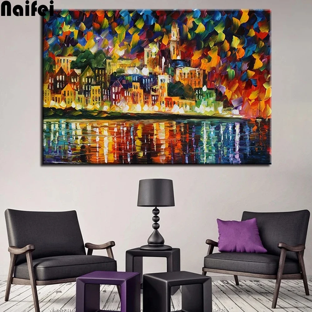 Colorful City View Full Square/Round Drill 5D DIY Diamond Painting &quotstreet landscape" Embroidery Cross Stitch 3D Home Decor | Дом и