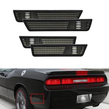 

4PCS Smoked /Clear OEM Front & Rear Side Marker Cover For 2008-2014 Dodge Challenger