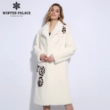 Популярные розы 3D иллюстрации норки пальто с мехом белого цвета с лацканами натуральный норки Меховые пальто Импорт норки пальто женские