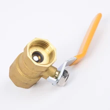 1/2 дюймовый латунный шаровой клапан запорный слив PT газа для воздуха и жидкости с красной ручкой разъем