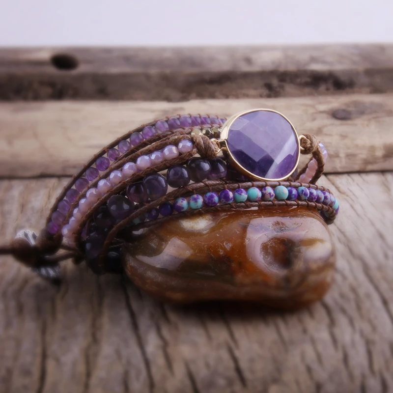 Bohemian Bracelet with Mixed Natural Stones