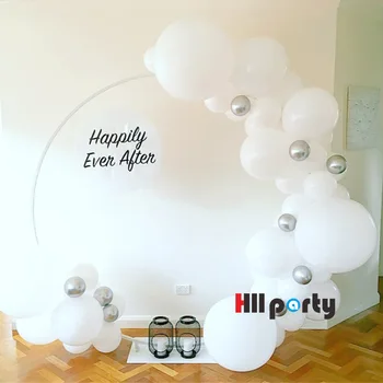 

65Pcs White Wedding Party Decoration Balloon Garland Arch Kit Metallic Silver Kid Birthday Anniversary Decoration Ballon