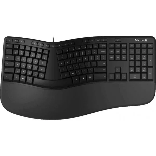 Клавиатура microsoft ergonomic черный usb multimedia ergo (подставка для запястий) | Компьютеры и