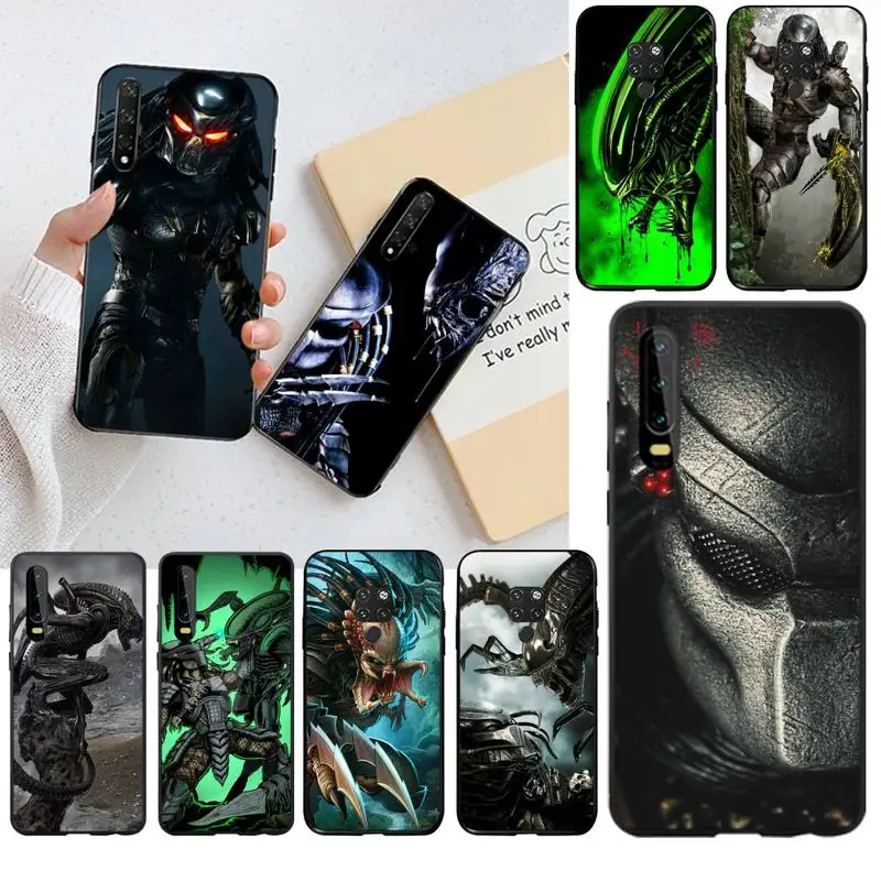 Мягкий черный чехол для телефона HPCHCJHM Alien против Predator Huawei P40 P30 P20 lite Pro Mate 20 P Smart 2019