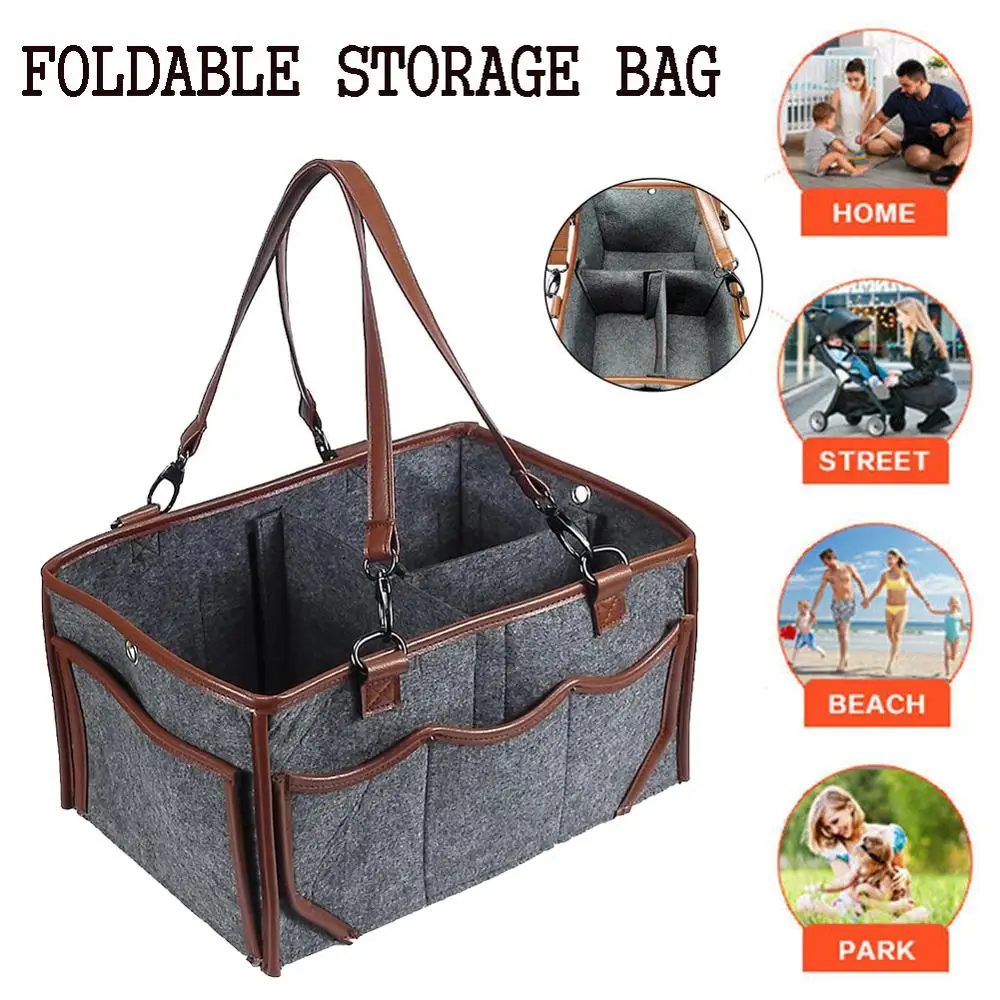 

Baby Diaper Caddy Organizer Portable Holder Bag for Changing Table and Car, Nursery Essentials Storage Bins Portable Toy. Clothe
