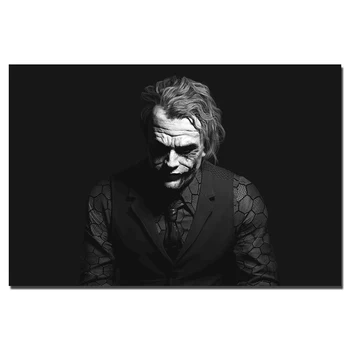 

The Joker Portrait Poster Canvas Cloth Fabric Print for Home Decor Wall Art Painting