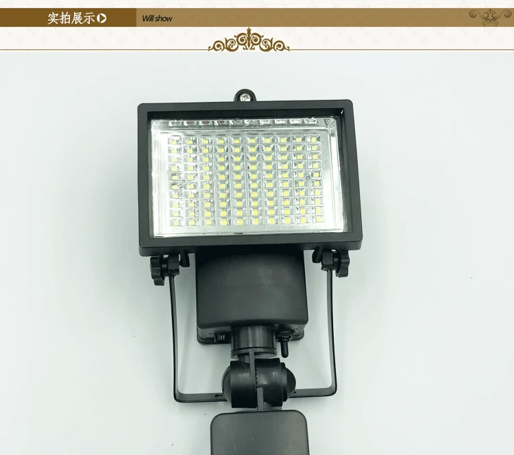 Солнечная 60LED100LED инфракрасная Сенсорная лампа Проектная лампа наружная Водонепроницаемая инфракрасная настенная лампа садовая лампа