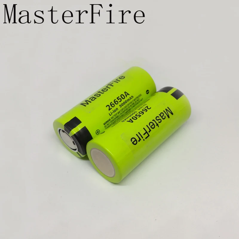 MasterFire 26650A 5000mAh 26650 3,7 V Высокая емкость литий-ионная аккумуляторная батарея игрушка фонарик литий-ионные батареи