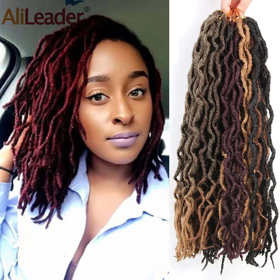 AliLeader 12 "18'' естественный Faux Locs вьющийся кроше кос 20 нитей ombre Nu Locs синтетические косички для наращивания африканские волосы, наращивание