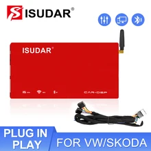 ISUDAR-AMPLIFICADOR DE COCHE DSP, versión antigua, procesador de Audio Digital automático, 1200W, Bluetooth, Clase AB, 31 bandas, filtro EQ, DA06