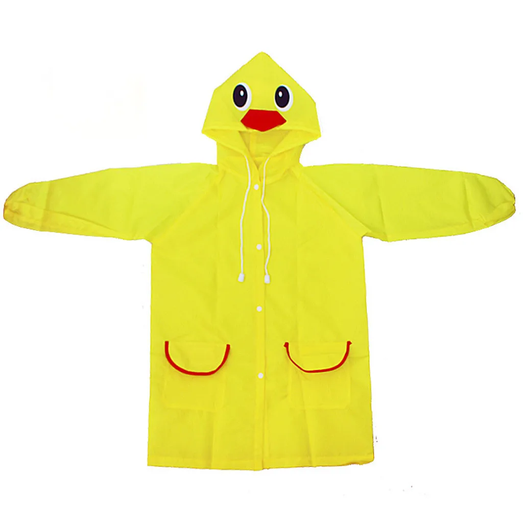 Детские дождевики для девочек и мальчиков; плащ-дождевик с героями мультфильмов; Водонепроницаемая длинная легкая дождевик с капюшоном;# BL2 - Цвет: Цвет: желтый