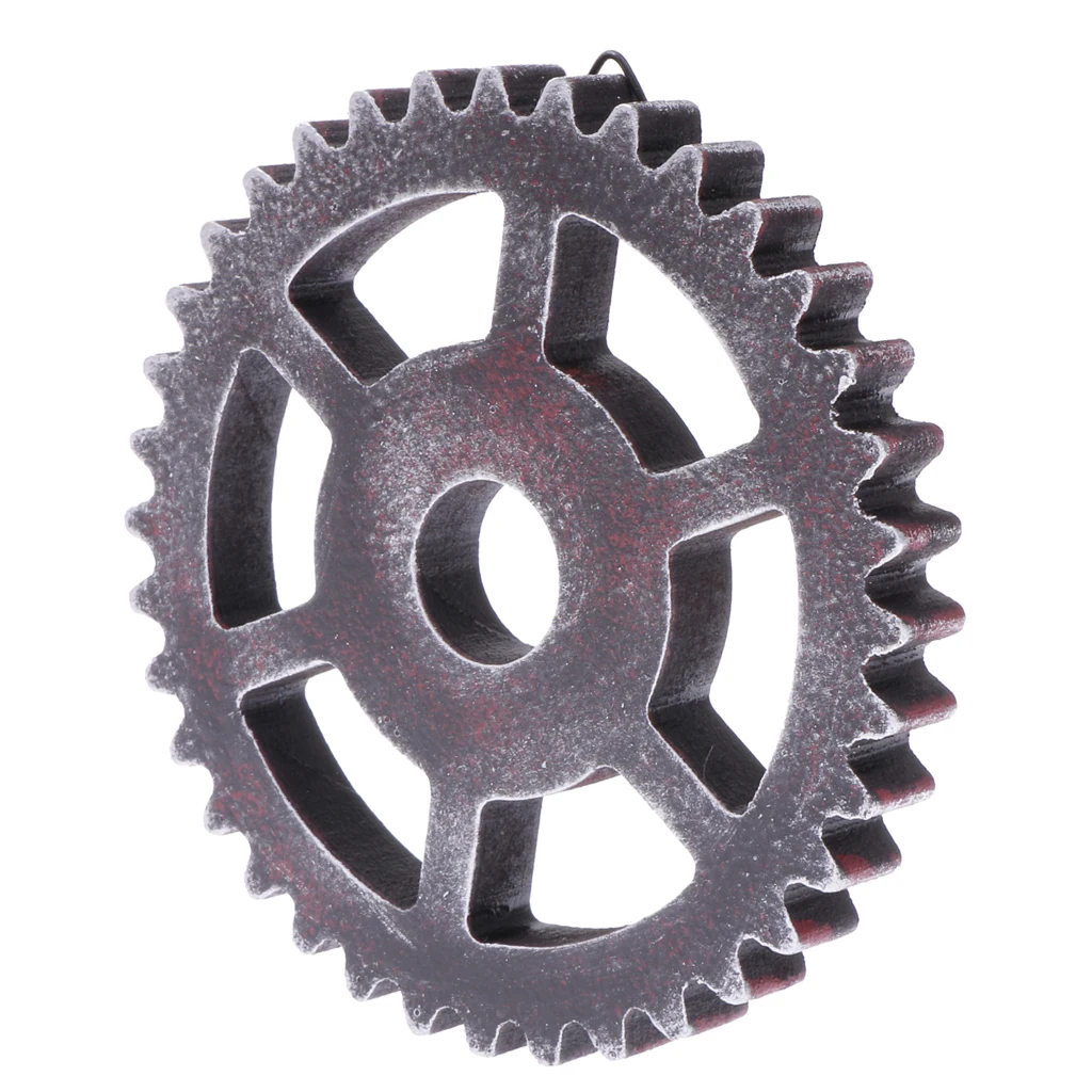 Rustic Wood Wooden Gear Steampunk Cogs and Gears for Home Bar Cafe Wall Hanging Decoration
