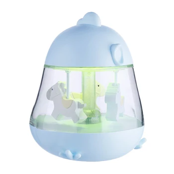 

Musical Carousel Led Touch Control Dimmable Color Changing Bedside Baby Night Light USB Rechargeable Sleep Soothing ABS Portable