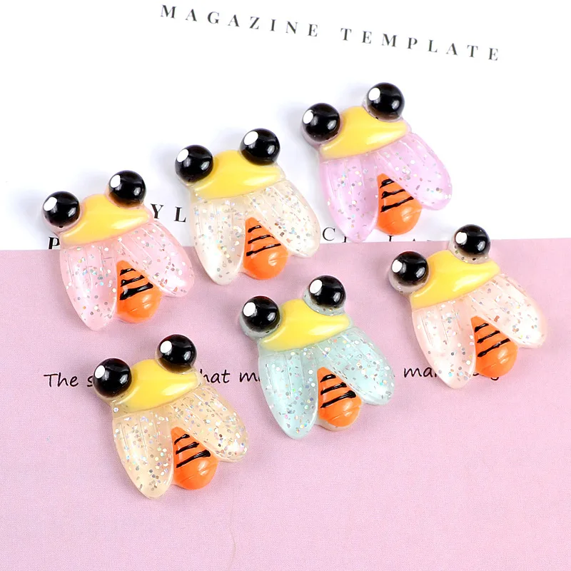 

10pcs Resin Simulation Cicada Creative Mobile Phone Case Material Accessories DIY Handmade Hair Accessories Hairpin Pendant
