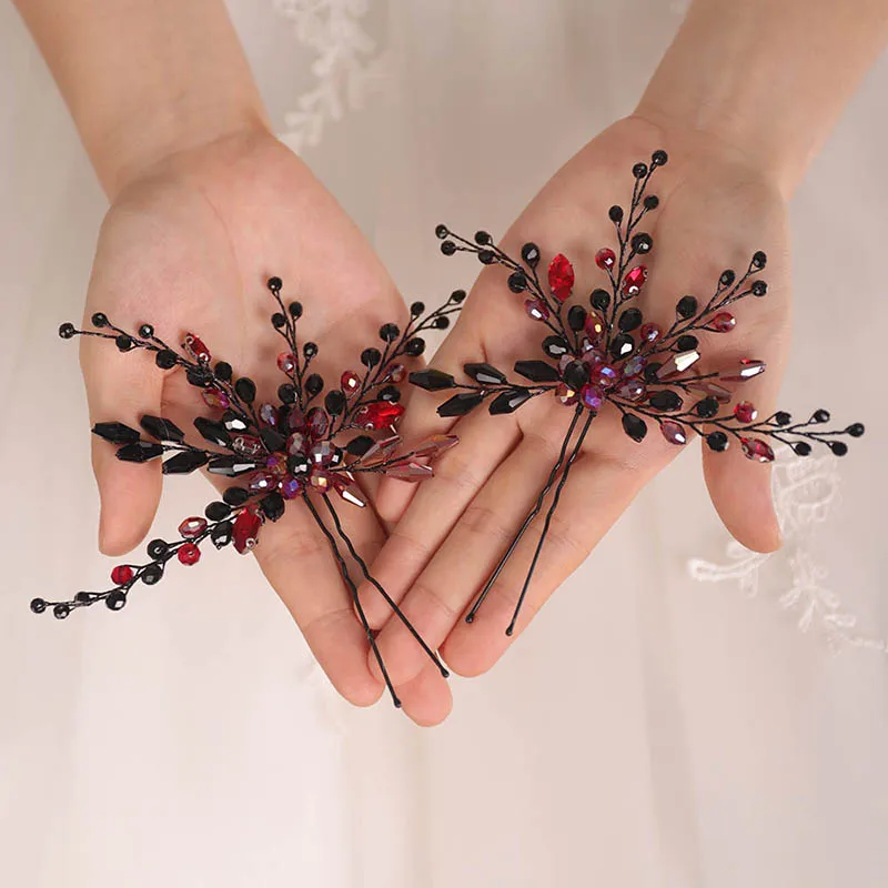 Bridal Hair Accessories Hair Accessories Set Hair Pin Earrings Crystal Headpieces