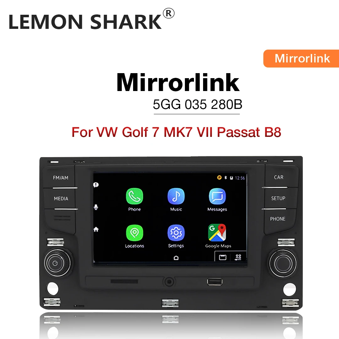 LEMON SHARK MQB 6.5 "MIB วิทยุรถยนต์ Mirrorlink OPS ย้อนกลับกล้องสำหรับ VW Passat B8 Golf 7วิทยุ
