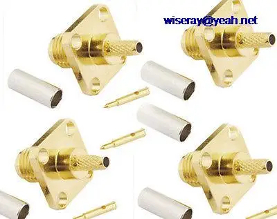 

DHL/EMS 100PCS copper SMA female PLUG Panel Mount Connector crimp for SMA RG316 Cables-A7