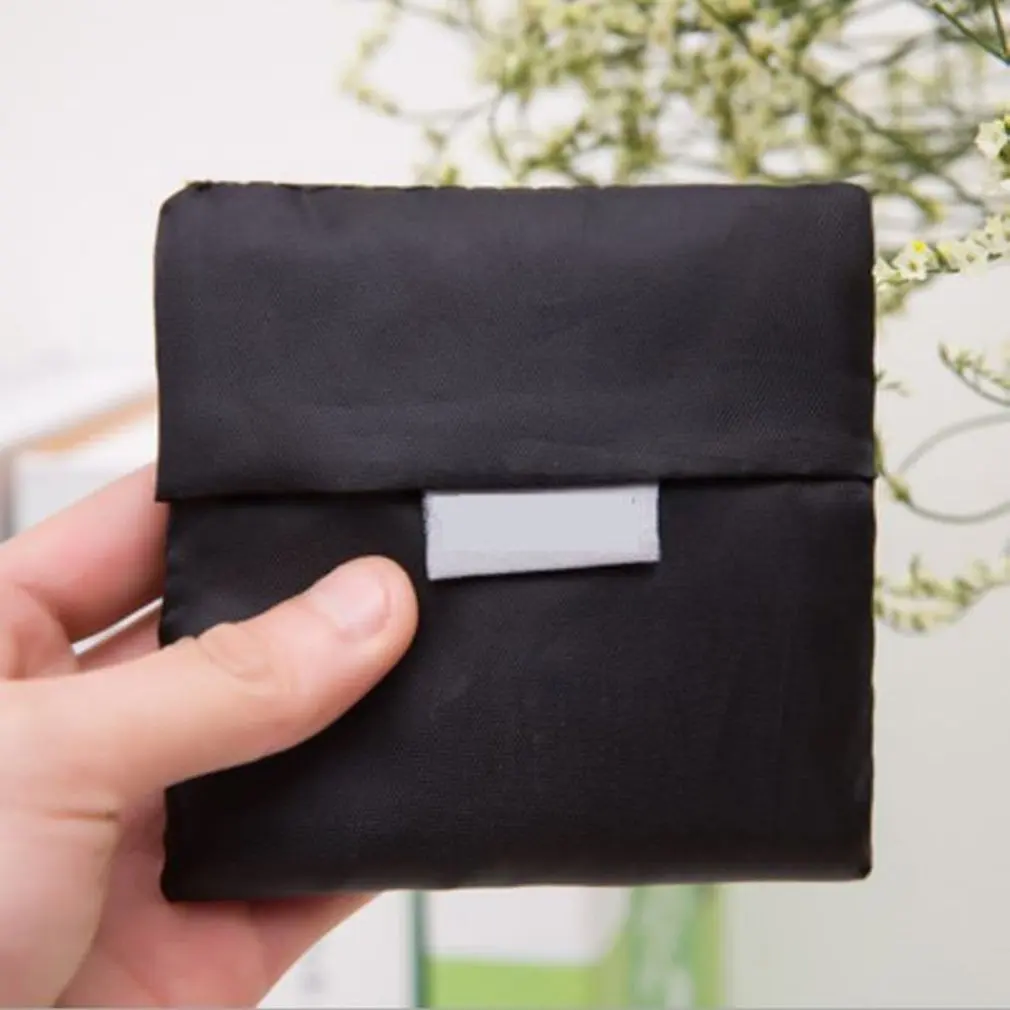 Solid Color Foldable Oxford Cloth Shopping Bag Environment Reusable Handle Bag I 