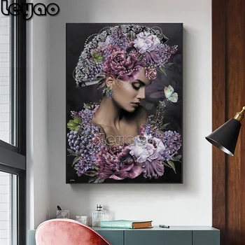 

diamond embroidery iris flower woman cross stitch Diy diamond painting sale European sexy beauty 3d picture of rhinestone mosaic