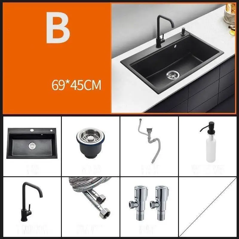 Banheiro Black Afwasbak Waschbecken Dissipador портативная кухонная раковина Lavello Cucina Fregadero Cuba Pia Cozinha Lavabo для мытья посуды