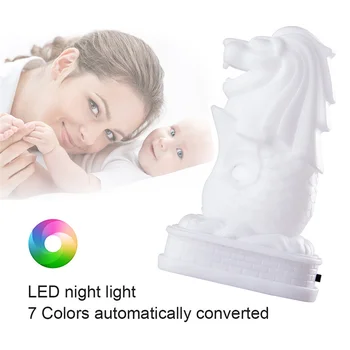 

7 Color Auto Change Night Light LED Lamp Romantic Colorful Home Decor