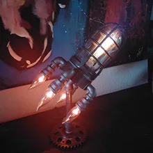 Lampe décorative en forme de bateau de fusée, style Steampunk industriel, luminaire décoratif idéal pour un bureau, une Table de chevet ou une chambre à coucher, cadeau idéal pour un enfant