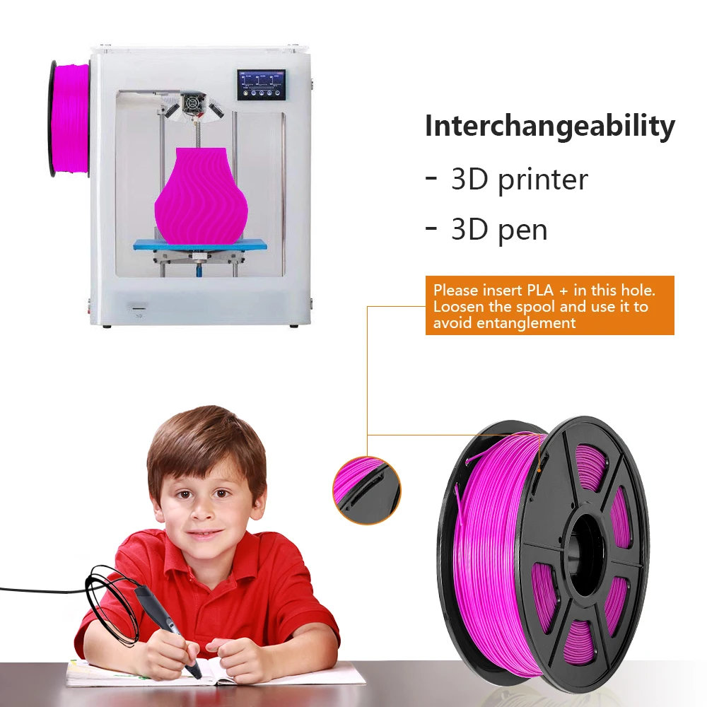 SUNLU 3d Принтер Нити PLA PLUS 1 кг 1,75 мм 1 кг/2.2lb катушка DIY Лучший подарок печать безвредным материалом